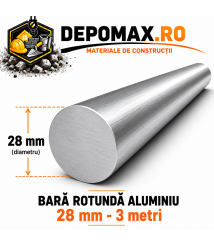 Bara rotunda aluminiu 28 mm, 3 metri, EN AW-6082
